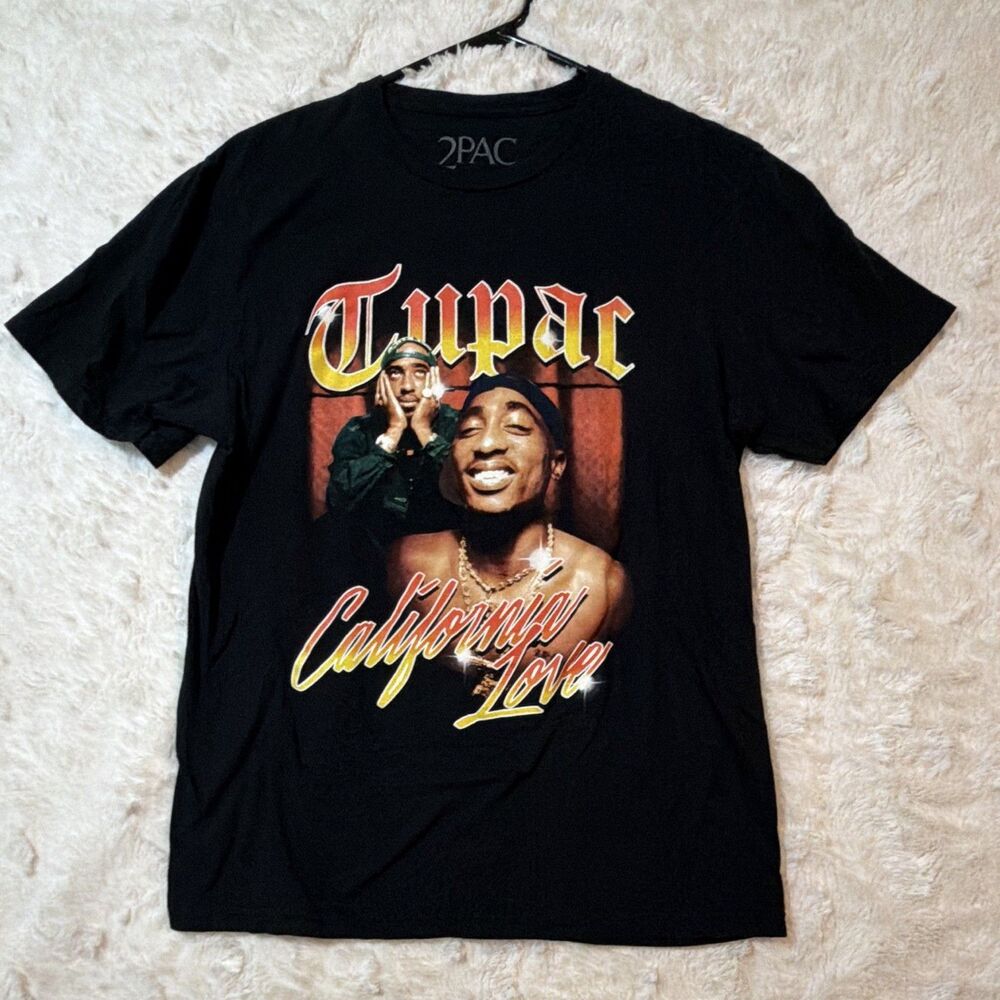2Pac Tupac California Love 2019 Black Graphic Rap Hip Hop T-Shirt Men’s Size M